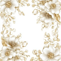 Elegant Floral Lace Frame for Weddings