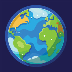 world illustration - planet earth vector graphic