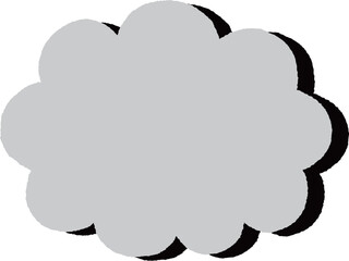 シンプルな雲形の吹き出し