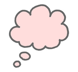思考している時の雲形の吹き出しアイコン
