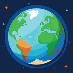 world illustration - planet earth vector graphic