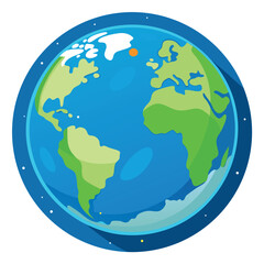 world illustration - planet earth vector graphic