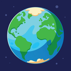 world illustration - planet earth vector graphic