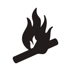 Fire sign, fire silhouette, fire flame