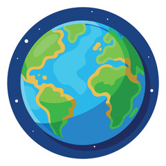 world illustration - planet earth vector graphic