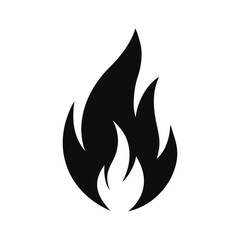 Fire sign, fire silhouette, fire flame