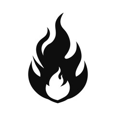 Fire sign, fire silhouette, fire flame