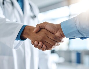 Doctor and patient shaking hands