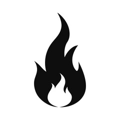 Fire sign, fire silhouette, fire flame