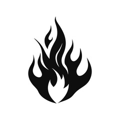 Fire sign, fire silhouette, fire flame