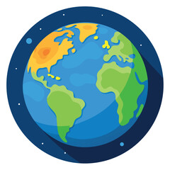 world illustration - planet earth vector graphic