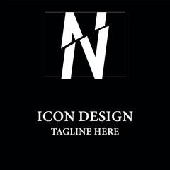 NN letter logo design template elements NN letter vector logo