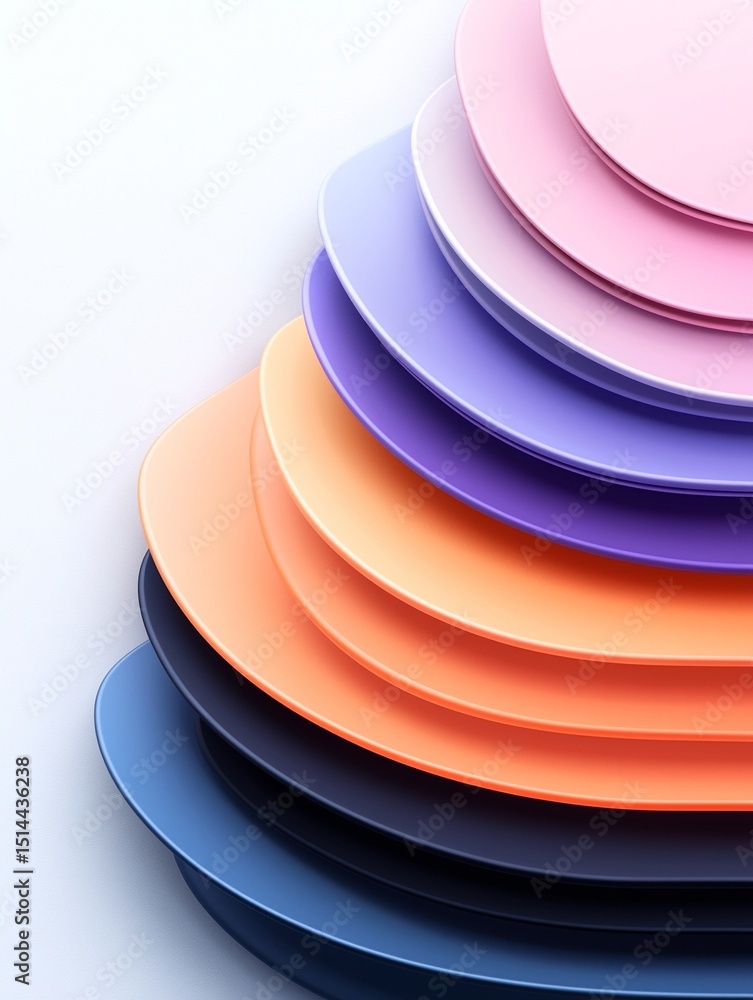 Poster abstract circular progress chart with gradient colors