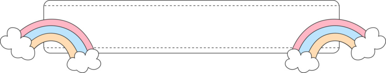 Cute Pastel Pink Kawaii Text Box Label for Scrapbook and Design