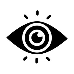 Esoteric Eye Symbol – Black Vector All-Seeing Eye Icon

