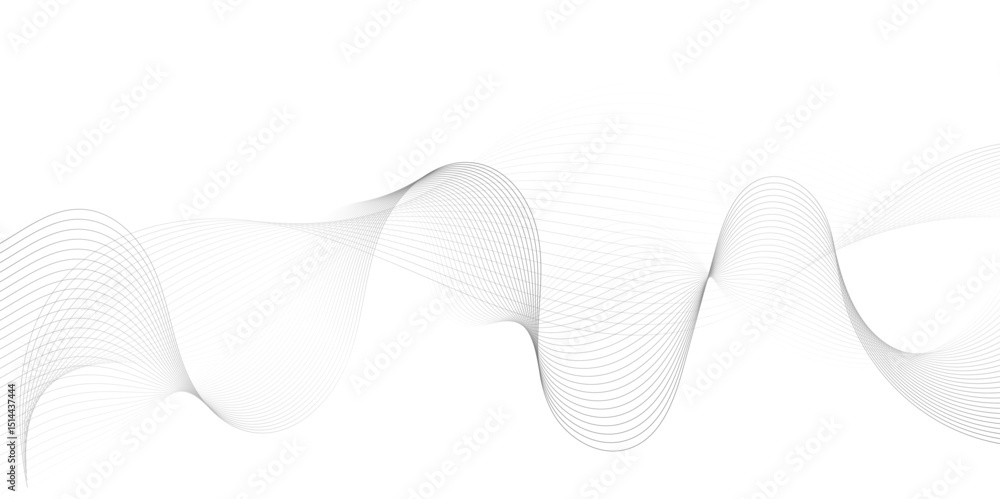 Poster abstract grey, white smooth element swoosh speed wave modern stream background. wave with lines crea