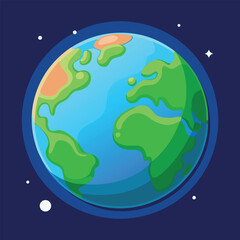 world illustration - planet earth vector graphic