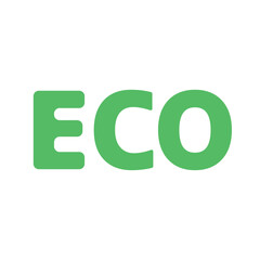 「Eco」ロゴのベクターイラスト：環境・持続可能性 - 