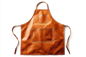 brown Apron isolated on white