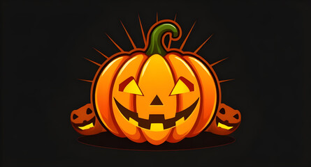 Halloween pumpkin vector, Pumpkin face illustration, Jack-o'-lantern vector, Spooky pumpkin art, Scary pumpkin icon, Halloween cartoon pumpkin, Pumpkin clipart vector, Smiling pumpkin face, Evil pumpk