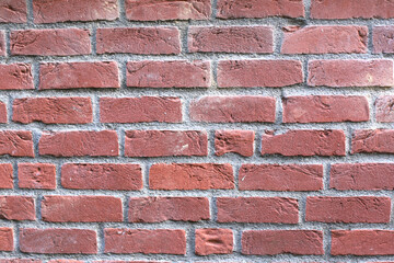 Red brick wall texture background, brick wall texture for interior or exterior design backdrop.