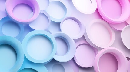 Abstract pastel circles background wallpaper for desktop and mobile phone screensavers design