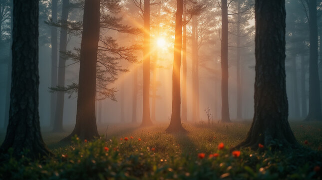 misty forest