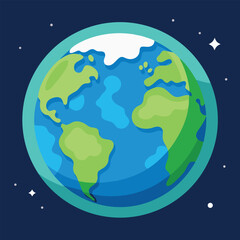 world illustration - planet earth vector graphic