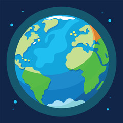 world illustration - planet earth vector graphic