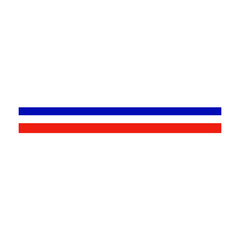 French flag vector illustration. Wavy flag icon