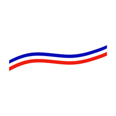 Obraz premium French flag vector illustration. Wavy flag icon