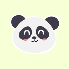 Cute panda vector. Animal illustration. Can be used for wallpaper and sticker