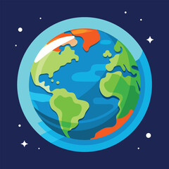 world illustration - planet earth vector graphic