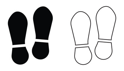 shoe footprints icon. shoe footprints isolated on transparent background, shoe footprints PNG. vector collection. eps file.