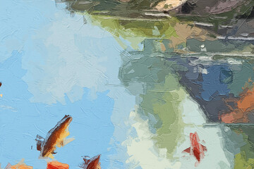 Various oil paintings, flowers, cat and dog landscapes, streams, chrysanthemums, lotus leaves, lotus flowers, beautiful scenery