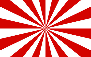 Abstract high-contrast, radial burst background with red and white curved stripes central focal point.  Dynamic spiral effect reminiscent of retro candy swirls or vintage sunburst posters.