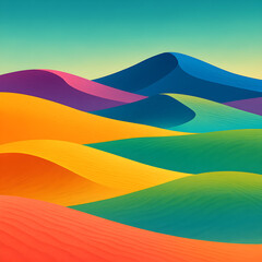 Colorful Abstract Landscape Background