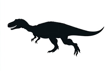 Fototapeta premium Silhouette of a large prehistoric reptile.