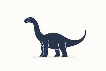 Silhouette of a dinosaur.