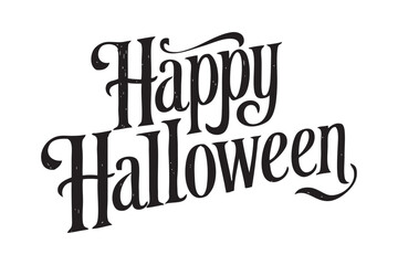 Happy Halloween vector text banner illustration. Happy Halloween design, background graphic. Featuring black and orange bats suitable for placing over Halloween cards, social media and poster designs