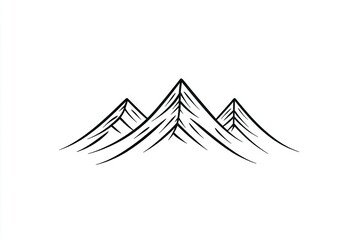 Hand-drawn illustration of mountains.