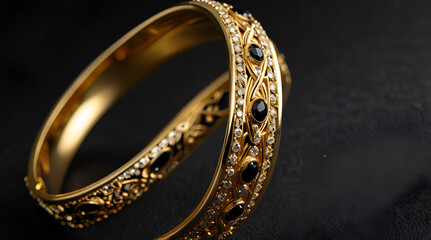 Gold Jewellery Bangle,generative.ai

