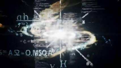 An animated visualization showcasing complex mathematical equations and formulas against a dark background. This image represents advanced technology, scientific research, and computational concepts. - Powered by Adobe
