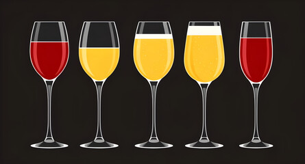 Set of champagne, Champagne glass vector set, Champagne bottle illustration, Champagne celebration icons, Champagne flute clipart, Champagne toast vector, Sparkling wine icon set, Champagne explosion 