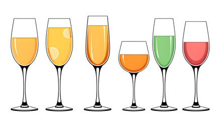 Set of champagne, Champagne glass vector set, Champagne bottle illustration, Champagne celebration icons, Champagne flute clipart, Champagne toast vector, Sparkling wine icon set, Champagne explosion 