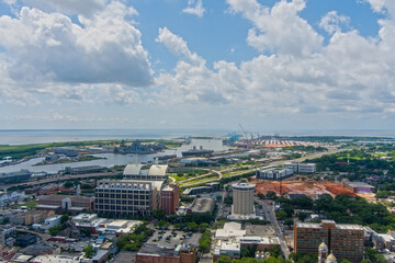 The Downtown Mobile, Alabama skyline