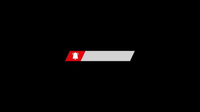 Flat animated lower third icon with empty space, simple and minimalist lower third with parallelogram shape