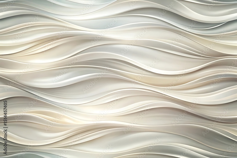 Poster abstract white waves background with smooth and elegant curves, creating a modern and decorative sur