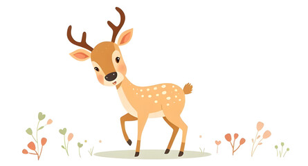 Deer cartoon, Cute deer illustration, Baby deer cartoon, Funny deer character, Forest deer cartoon, Cartoon reindeer, Bambi-style deer, Smiling deer cartoon, Happy deer drawing, Adorable deer vector, 