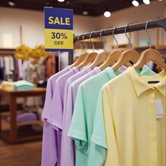 Sale Banner Displayed in Men’s Retail Clothing Section with Modern Design